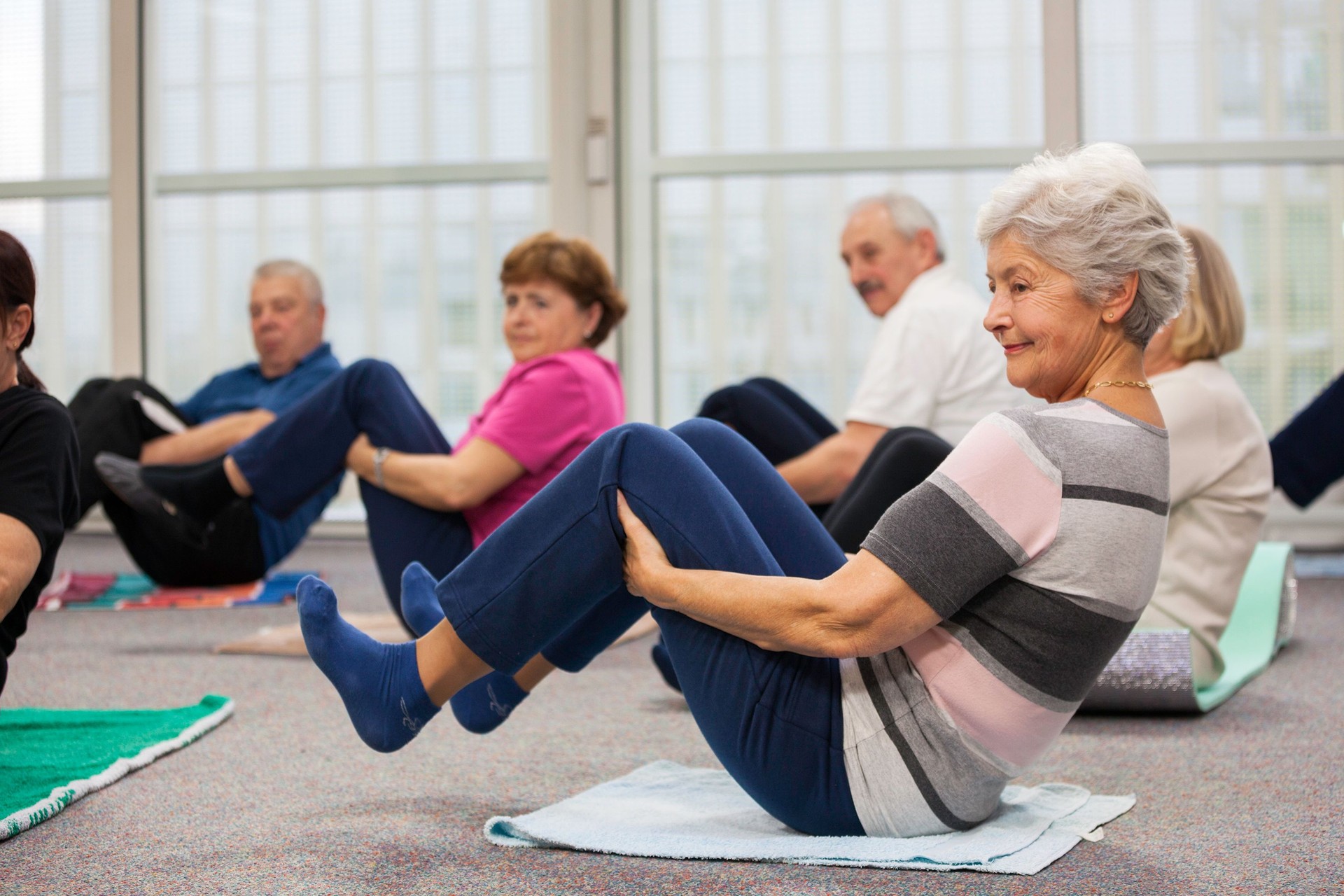 Seniors Doing Stretching Exercises